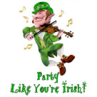 basic_fitted_tshirt - Fun design with a dancing Leprechaun dressed in green and playing a fiddle. Other matching gifts available in my store with this design.: Sizes  Available colors: white