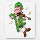 standard_mousepad - Fun design with a dancing Leprechaun dressed in green and playing a fiddle. Other matching gifts available in my store with this design.: Sizes 