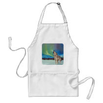 Dancing Lights howling wolf apron