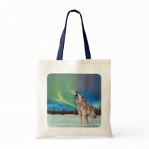 Dancing Lights howling wolf bag