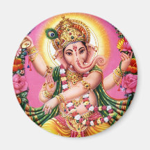 Dancing Lord Ganesha Fridge Magnets