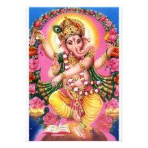 Dancing Lord Ganesha Personalized Invite
