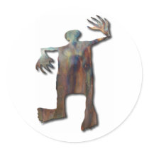 Dancing Man copper stickers