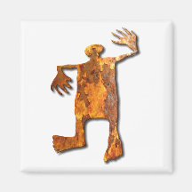 Dancing Man rust Refrigerator Magnet