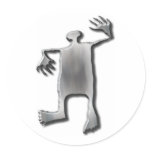 Dancing Man stainless steel Stickers