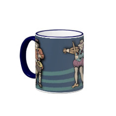 Dancing Minstrels Mug Blue mug