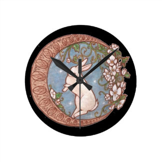 DANCING MOON RABBIT WALL CLOCKS