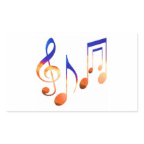 Dancing Music Signs Rectangle Sticker