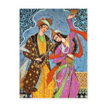 Dancing Nymphe and Musician postcard