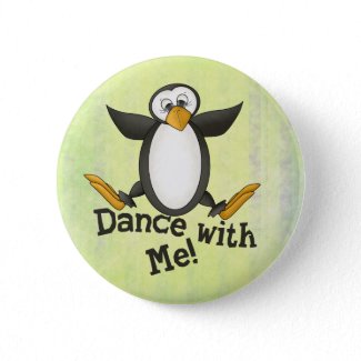 Dancing Penguin Pinback Buttons