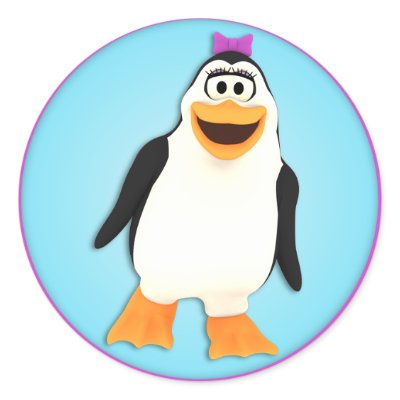 Dancing Penguin Girl Penny Sticker by mariannegilliand