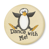 Dancing Penguin Refrigerator Magnet