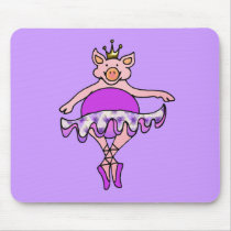 Dancing Pig in Tutu Mouse Pad