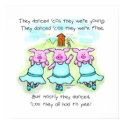 Dancing Pig Poem Art Print