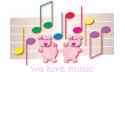 Dancing Piglets: We love music t-shirts by adellaandmella Dancing Piglets: We love music t-shirts
