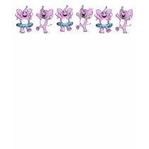 Dancing Pink Elephants Logo White T-Shirt