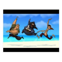 Dancing Pirates Postcard