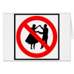 Dancing Prohibited Highway Sign cards
