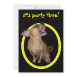 Dancing Puggle Birthday Party Announcements