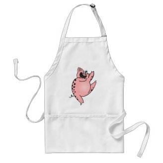 Dancing Queen | Dancing Pig | Dancing Cartoon Pig aprons
