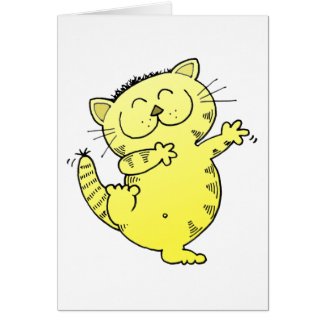 Dancing Queen Kitten Card