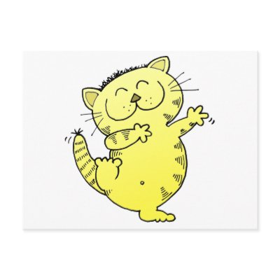 Dancing Queen Kitten Post Cards by Toonboy