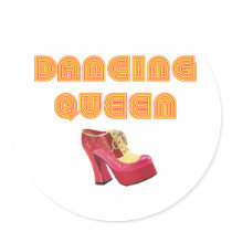 Dancing Queen Round Stickers