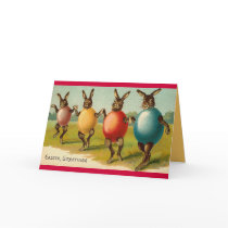 Dancing Rabbits Easter Card by MyOtherPlanet Dancing Rabbits Easter Card