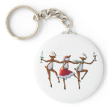 DANCING REINDEER  by SHARON SHARPE Key Chain