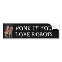 Dancing Robots bumper stickers by loookingatthestars Dancing Robots bumper stickers