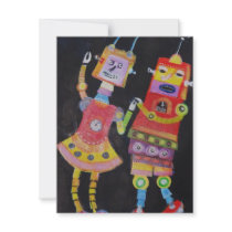 Dancing Robots invitations by loookingatthestars Dancing Robots invitations