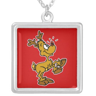 dancing rudolph necklace