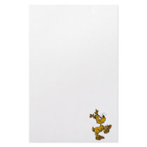 dancing rudolph stationery paper
