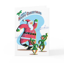 Dancing Santa Holiday Card