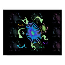 Dancing Sea Turtle Posters posters by wingedturtle Dancing Sea Turtle Posters posters