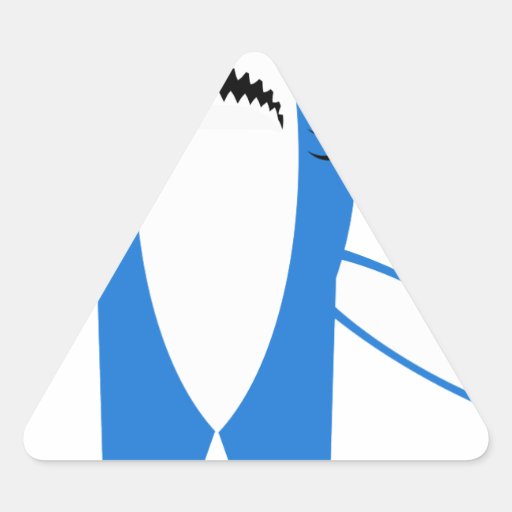 Dancing Shark Triangle Sticker Zazzle