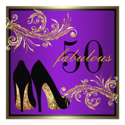 Dancing Shoes - Fabulous 50th Birthday Invitation