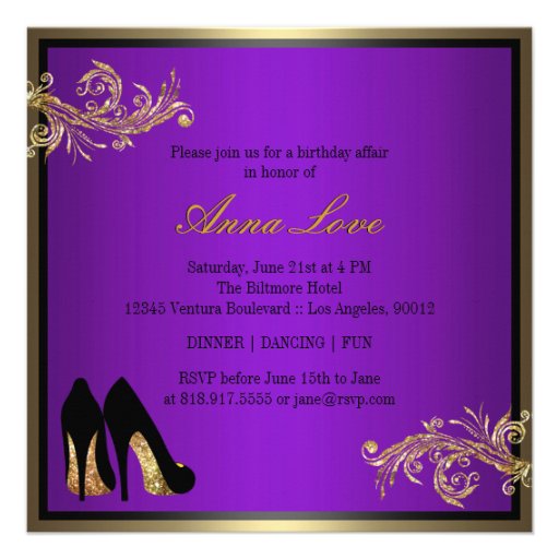 Dancing Shoes - Fabulous 50th Birthday Invitation