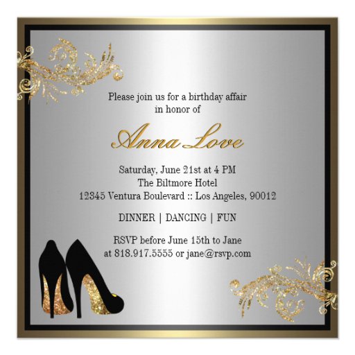 Dancing Shoes - Fabulous 50th Birthday Invitation