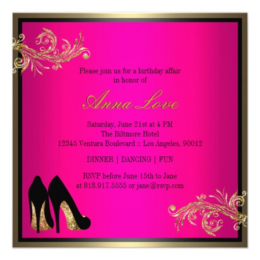 Dancing Shoes - Fabulous 50th Birthday Invitation