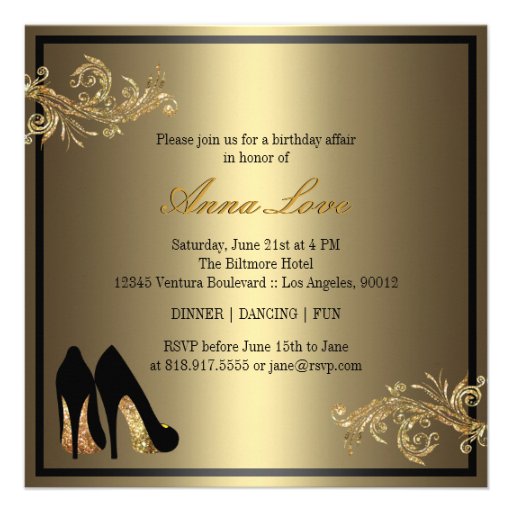 Dancing Shoes - Fabulous 50th Birthday Invitation