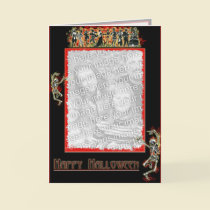 Dancing Skeleton border card by Nightmareartist Dancing Skeleton border card