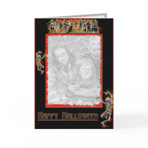 Dancing Skeleton border card by Nightmareartist Dancing Skeleton border card