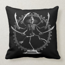 Dancing Skeleton Goddess Pillow