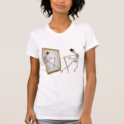 Dancing Skeleton In Mirror Funny T Shirt