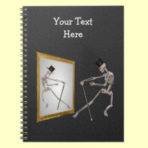 Dancing Skeleton In Mirror Notebook notebooks