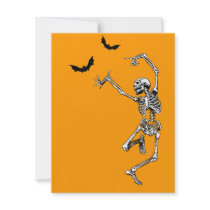 Dancing Skeleton invitation card
