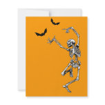 Dancing Skeleton invitation card invitations