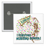 Dancing Skeleton Nursing School Survivor Button
