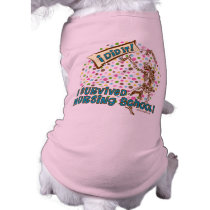 Dancing Skeleton Nursing School Survivor Dog T-shirt